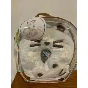 Travel set:kitty cat (Pusheen look alike)Neck pillow, eye mask, ear phones‎ NEW